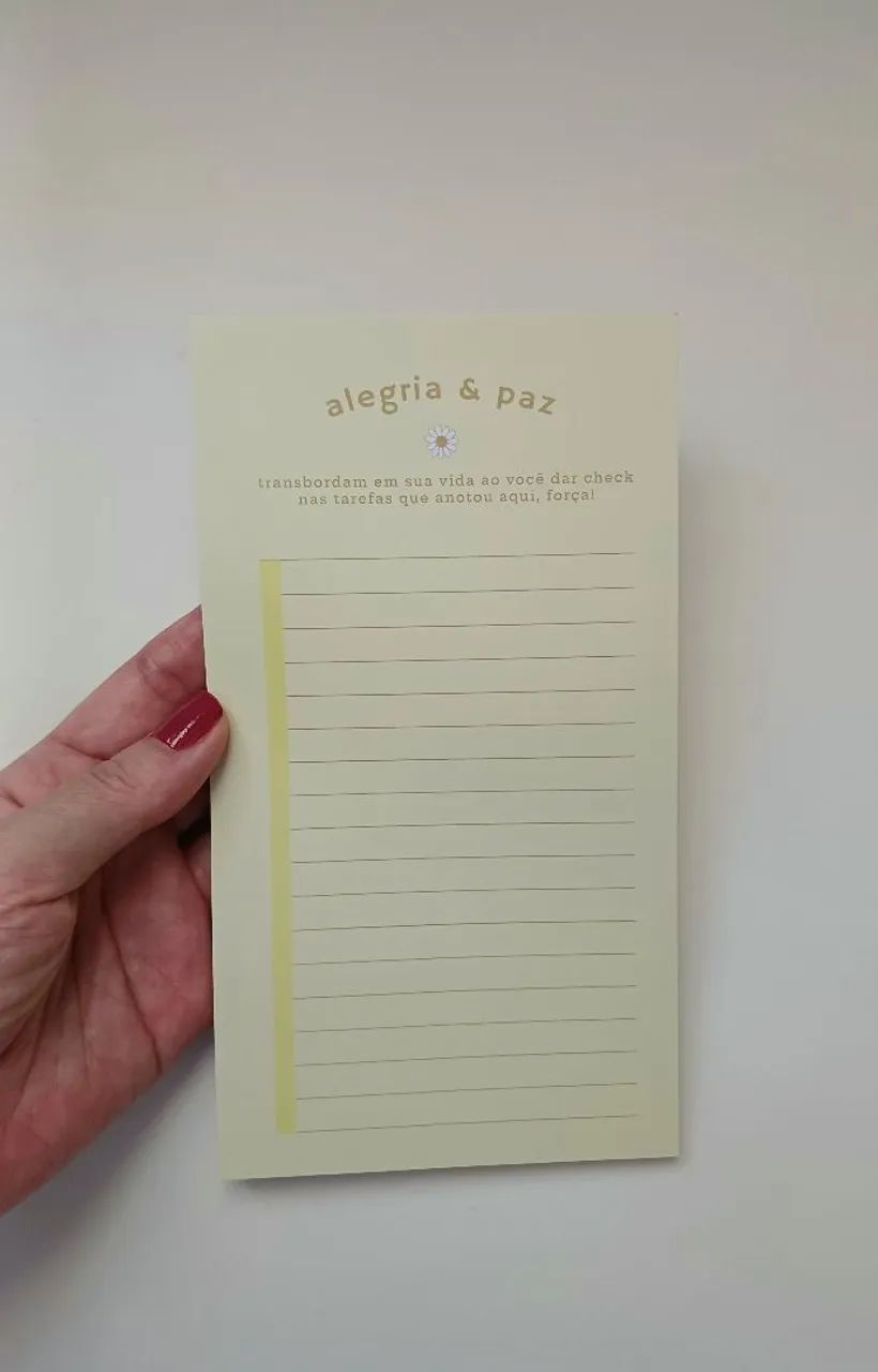 Bloco de notas alegria e paz  - Foto 2