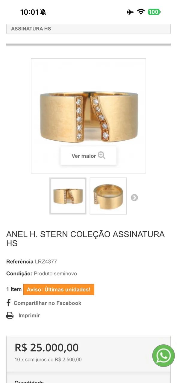 Lindo anel de ouro com diamante  - Foto 2