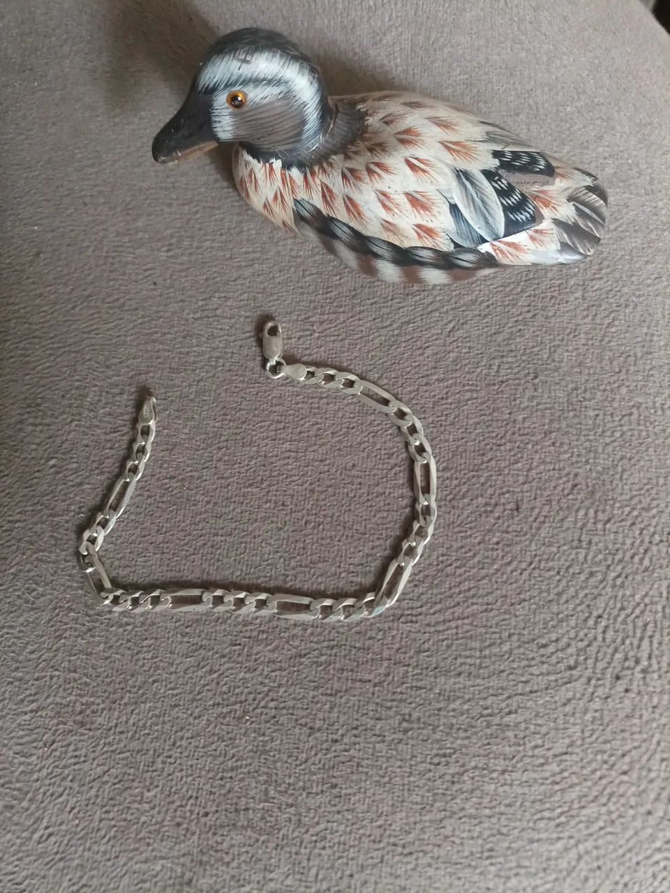 Pulseira prata de lei antiga 95021cm