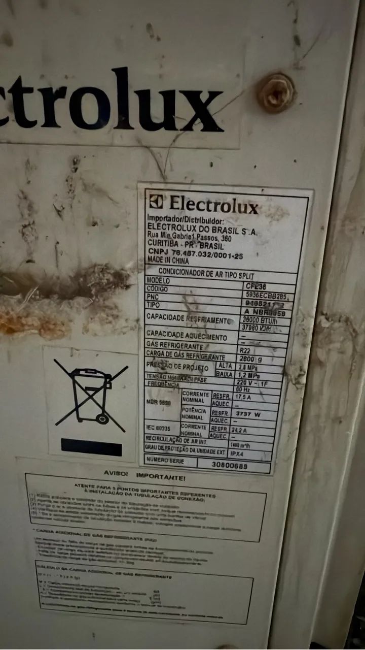 Ar condicionado piso teto 36mil BTUS - Eletrolux - Foto 3
