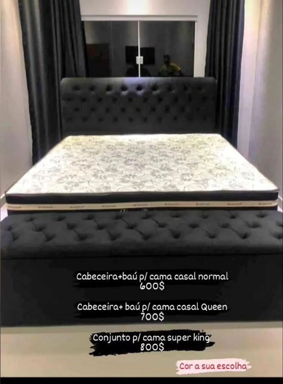Cabeceira mais baú 