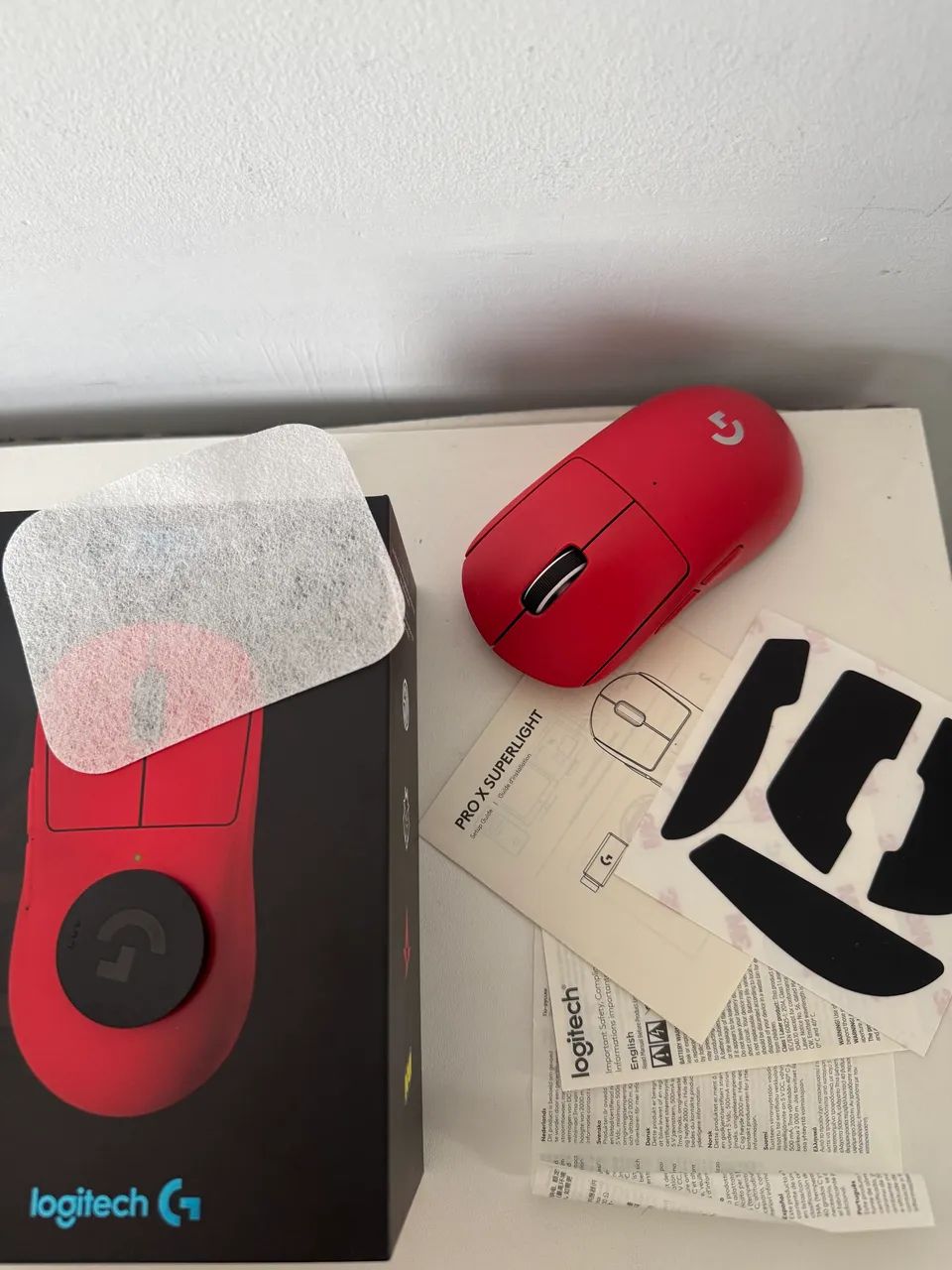Mouse g pro superlight vermelho  - Foto 4