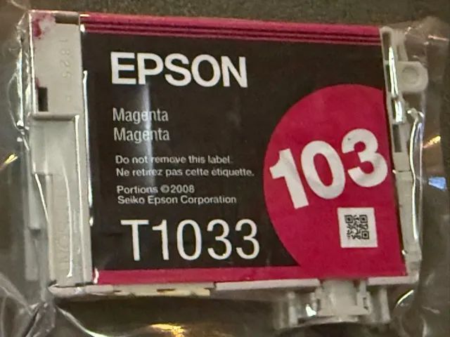 7 cartuchos de tinta EPSON T1033 Magenta, T1032 Cyan, T inicial 229 preto, 194-I preto,