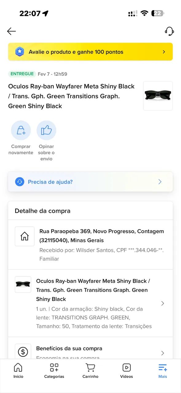 Óculos Ray bam  - Foto 3