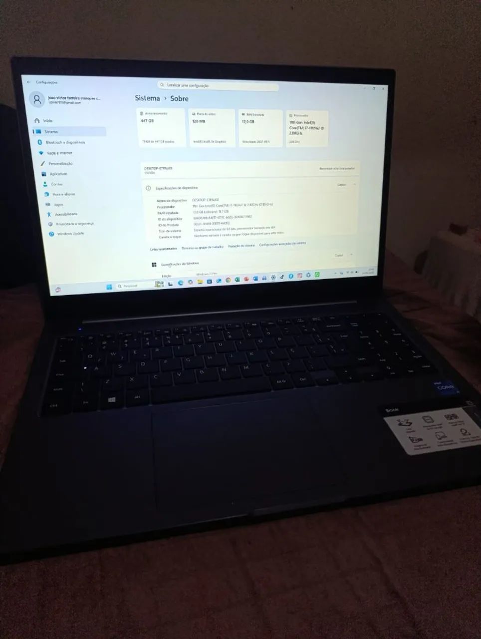 Notebook Samsung i7core 11° geração e gráficos  Intel Iris Xe - Foto 2