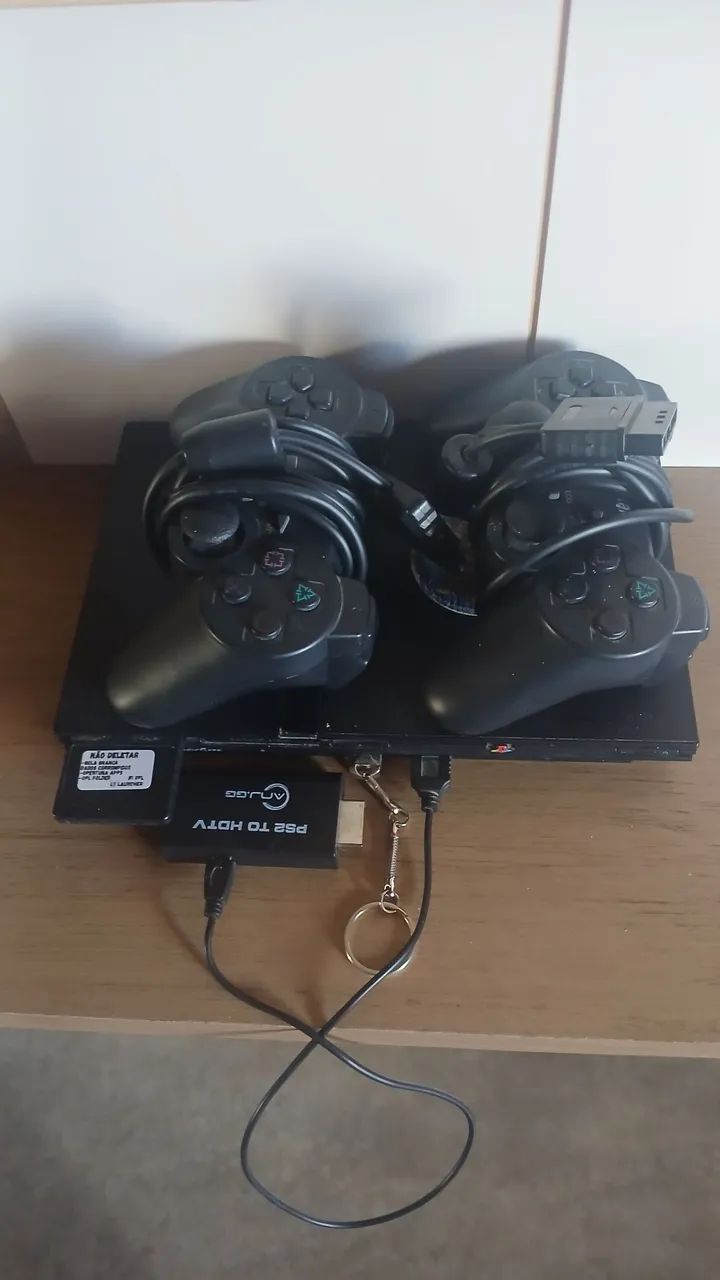 Ps2 desbloqueado com 2 controle e adaptador para HDMI - Foto 2