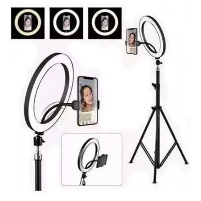  *kit completo ring light profissional 12 polegadas- 30cm c/ tripé 2,10m  - Foto 2