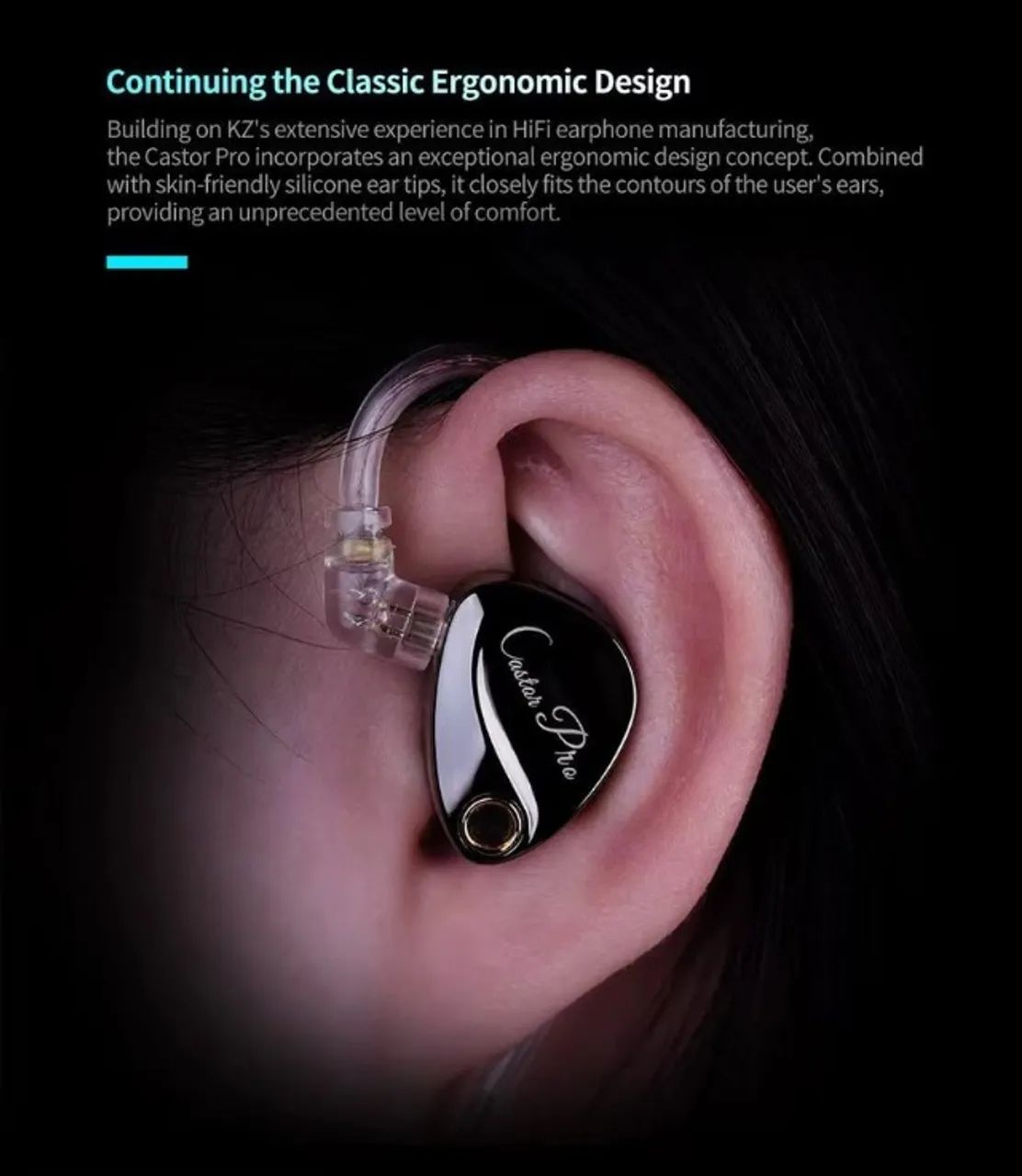 Fone IEM KZ Castor Pro Bass (LACRADO) - Foto 3