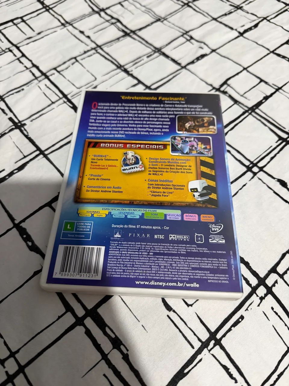 DVD Filme Original Wall-E Disney Pixar Impecável - Foto 2