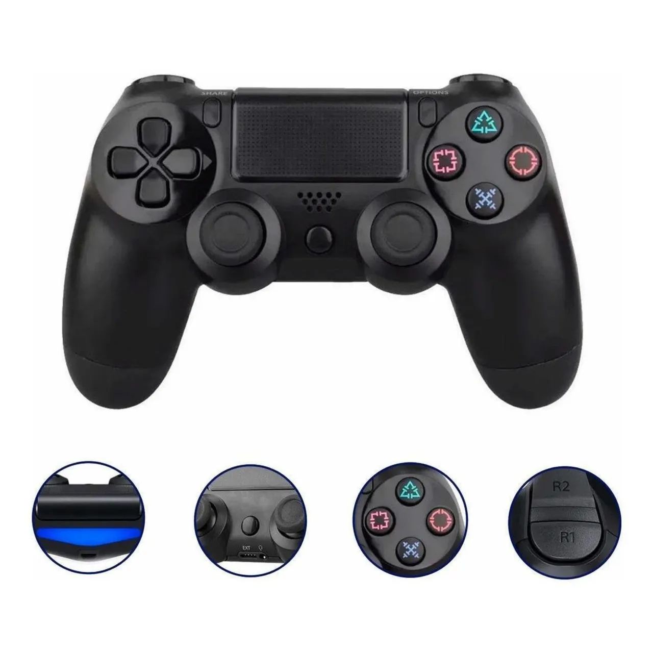 Controle Joystick Bluetooth PS4 / PC Sem Fio - Foto 2