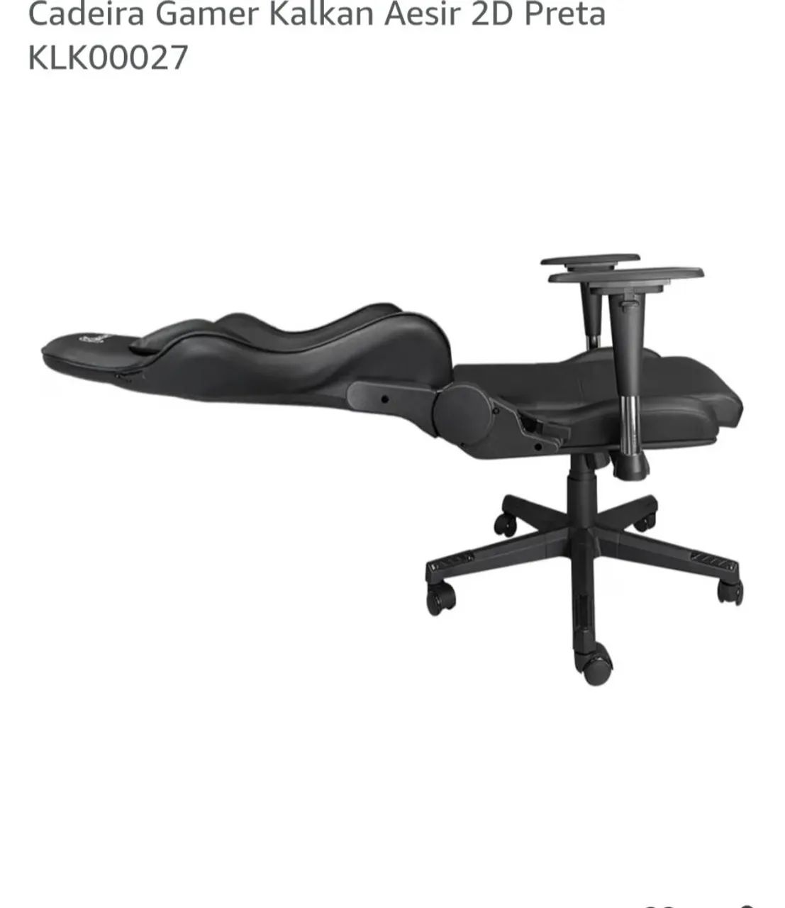 Cadeira Gamer Kalkan Aesir 2D Preta - Foto 4