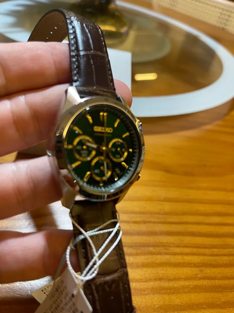 Seiko novo com pulseira em couro - Foto 4