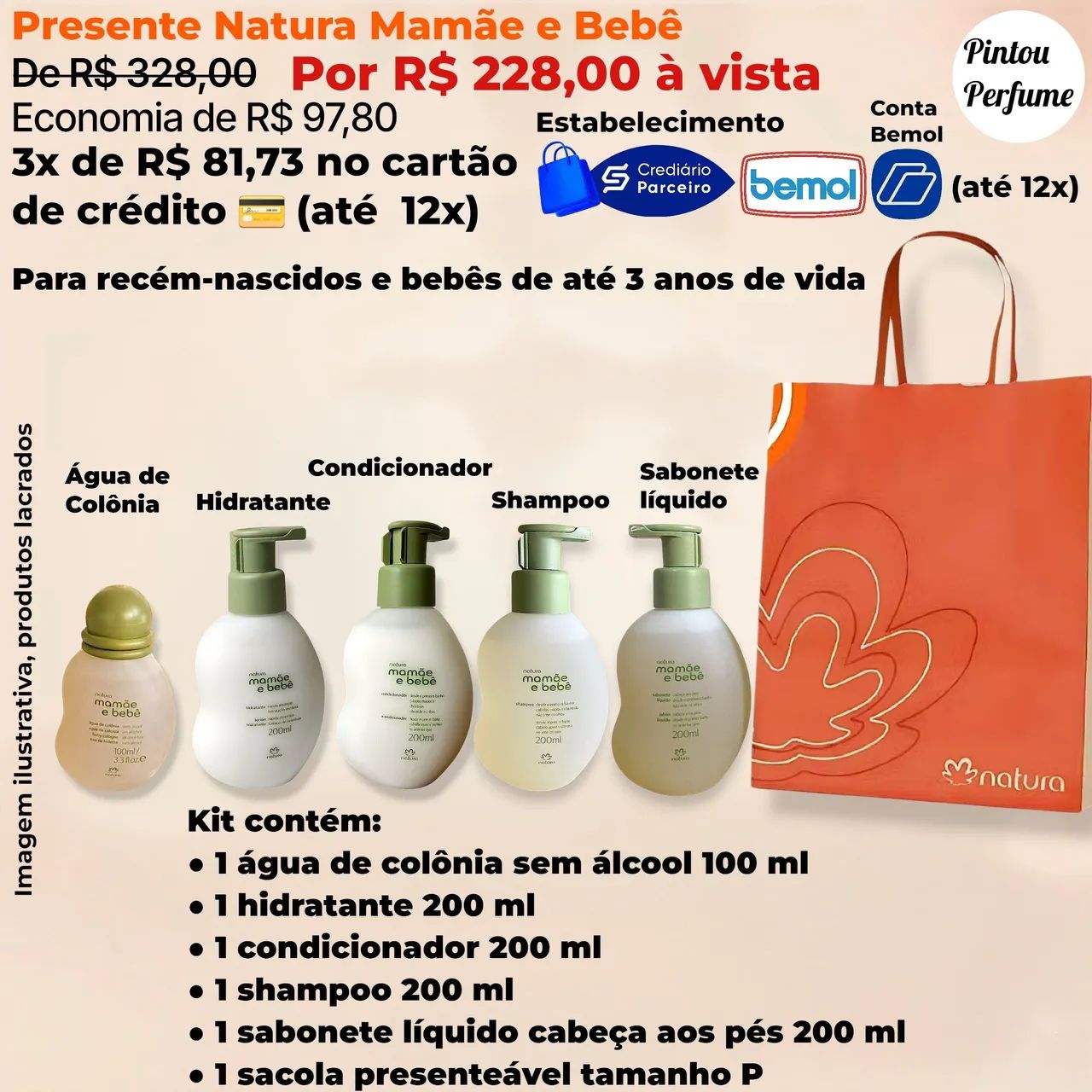 Kits Mamãe e Bebê Natura  - Foto 4