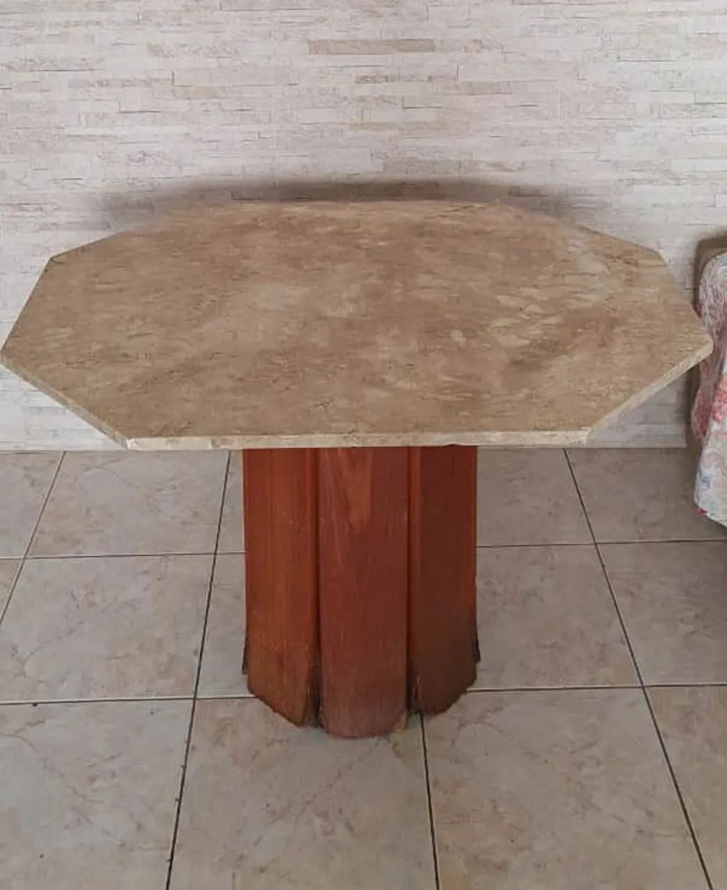 Mesa De Jantar de Mármore Natural + 2 Cadeiras