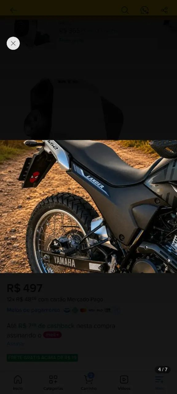 Escapamento esportivo para Lander  ctz 250, 2020 a 2026 - Foto 2