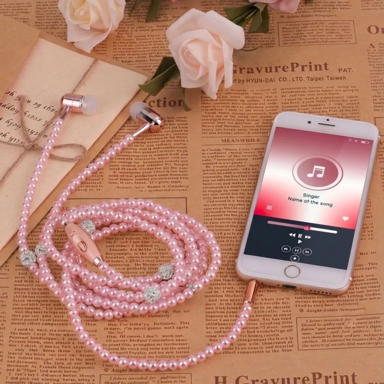 Fone de Ouvido Estilo Colar de Pérolas P2 Universal com Microfone - Foto 3