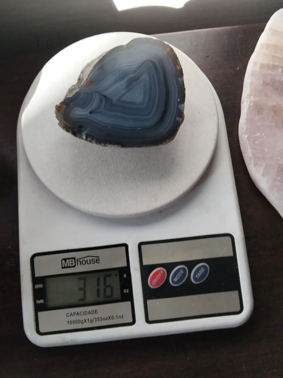 Arte em pedra de Agata polida 315g - Foto 3