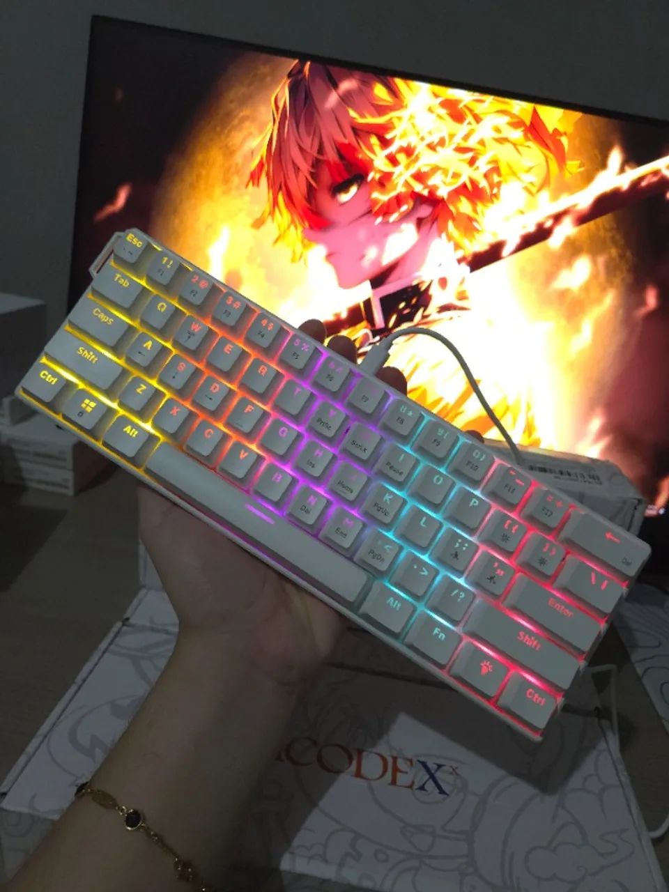 AJAZZ NK61 - Teclado Gamer Mecânico 60% com Red Switch - Foto 5