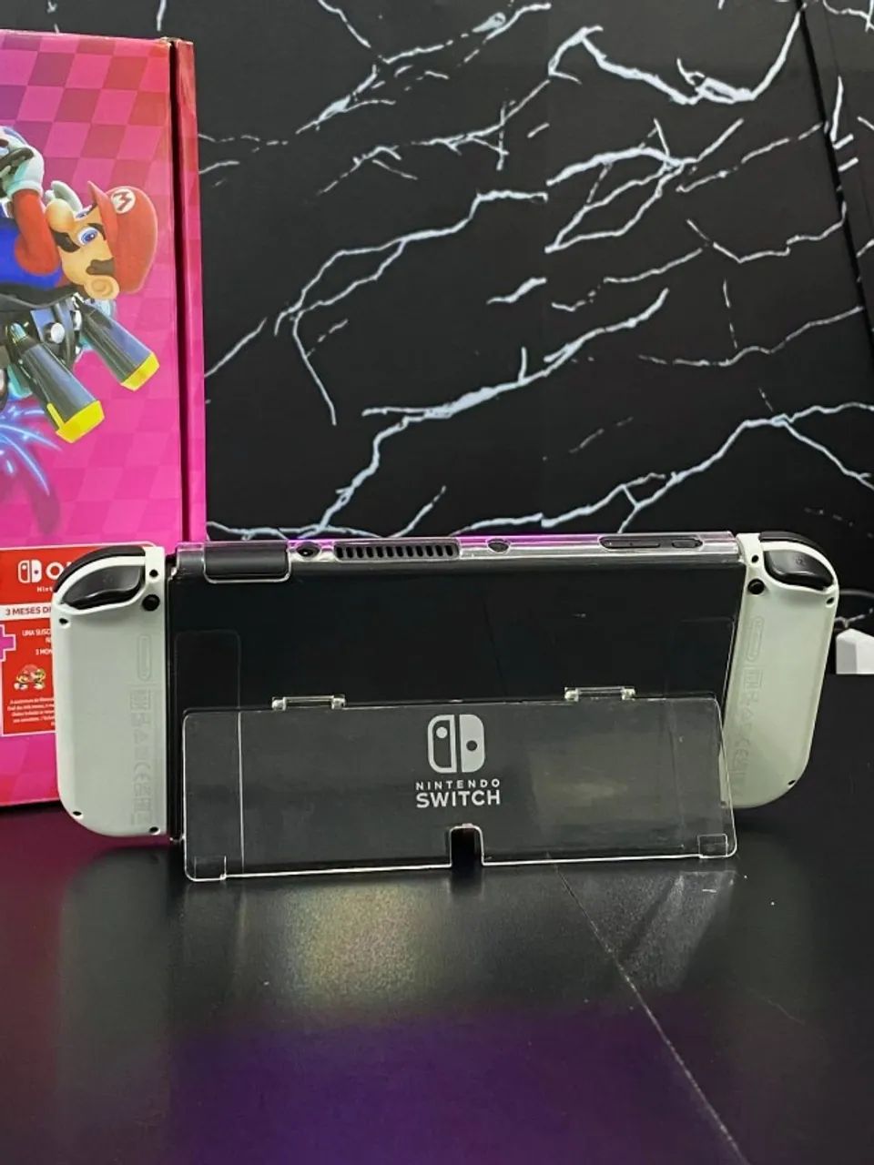 NINTENDO SWITCH OLED DESBLOQUEADO + CARTÃO SD 256GB - Consoles de