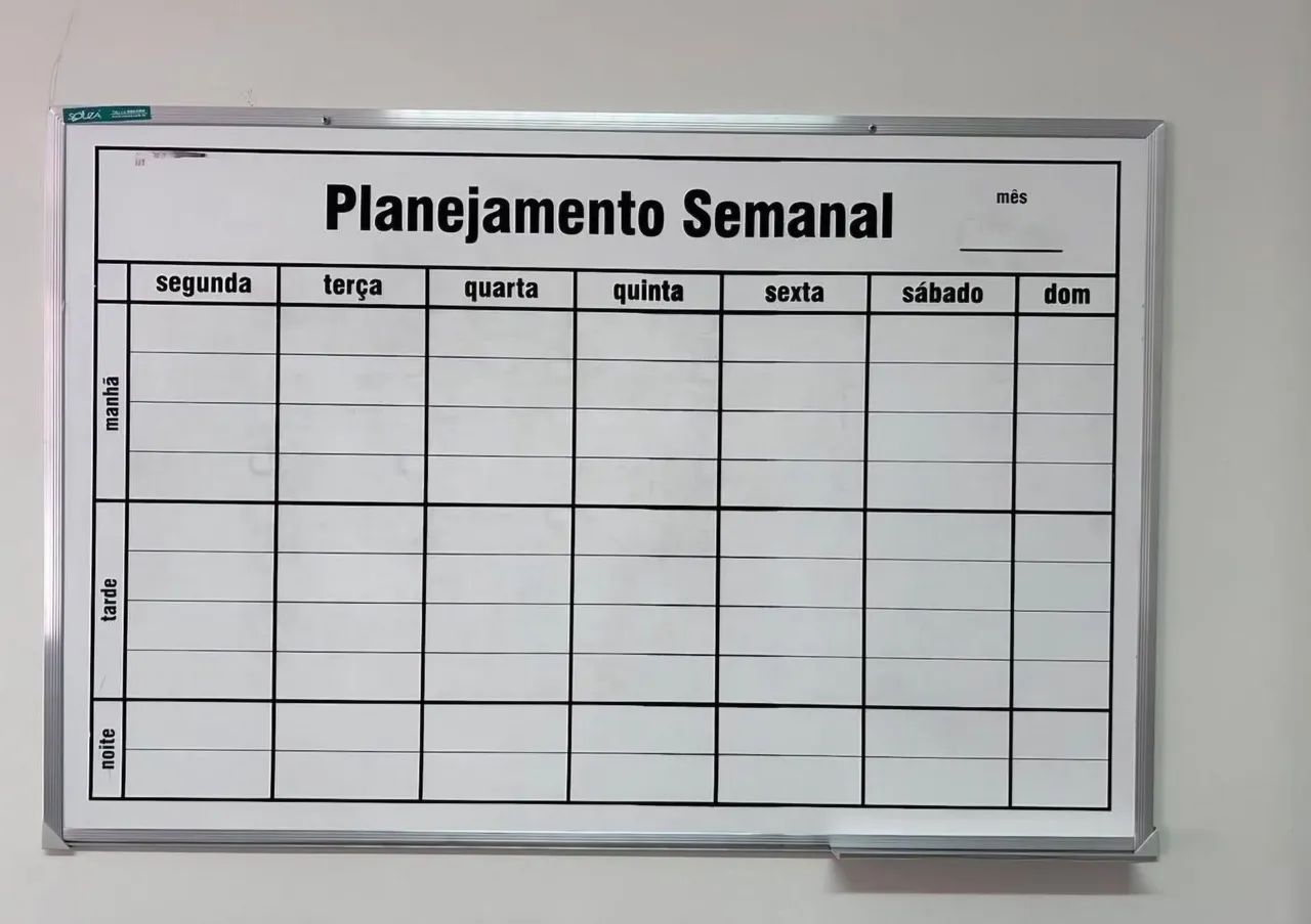 Quadro Branco Planejamento Semanal