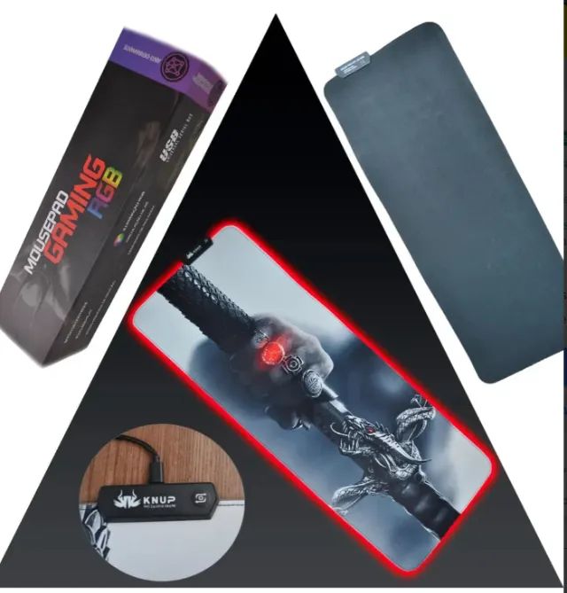 Mousepad Gamer Com Iluminação Rgb Knup - Foto 2