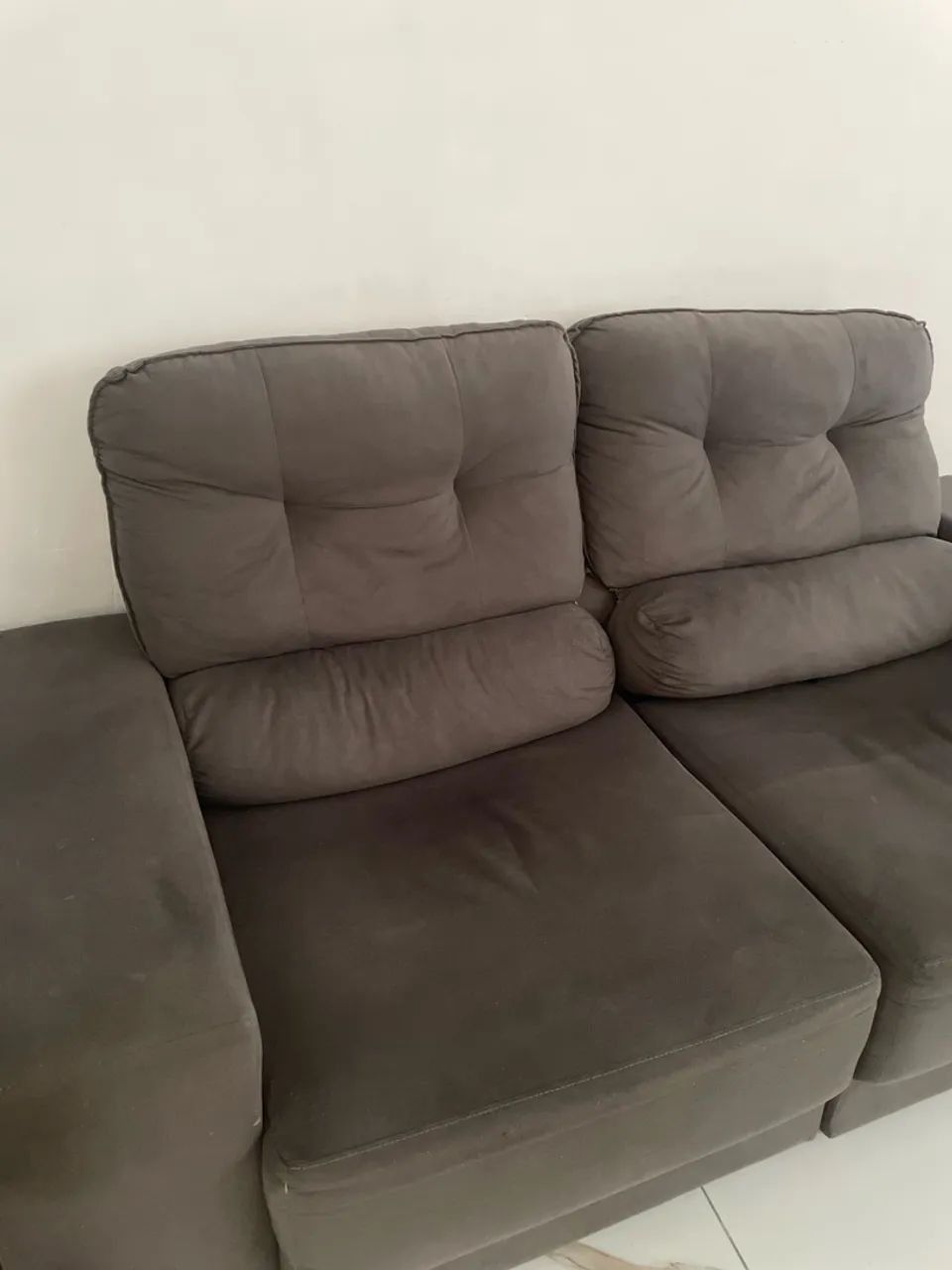Sofá cama 2 lugares cinza , usado  - Foto 2