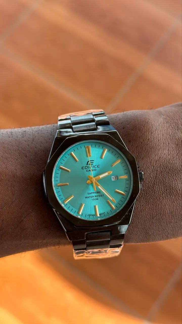 Relógio Casio Azul Turquesa - Aço - Estilo Premium - Foto 3