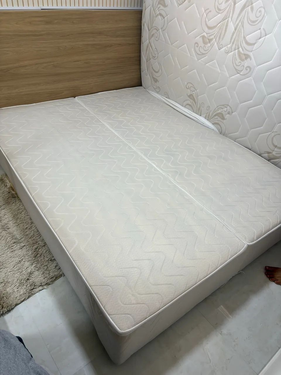 Base cama box bipartido queem 