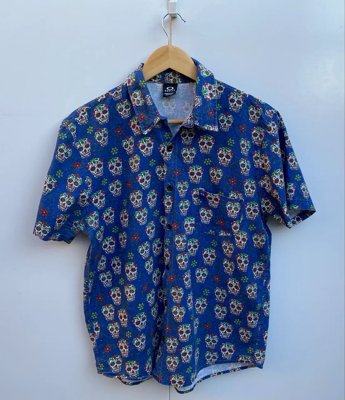 Camisa Oakley Caveiras Azul - M