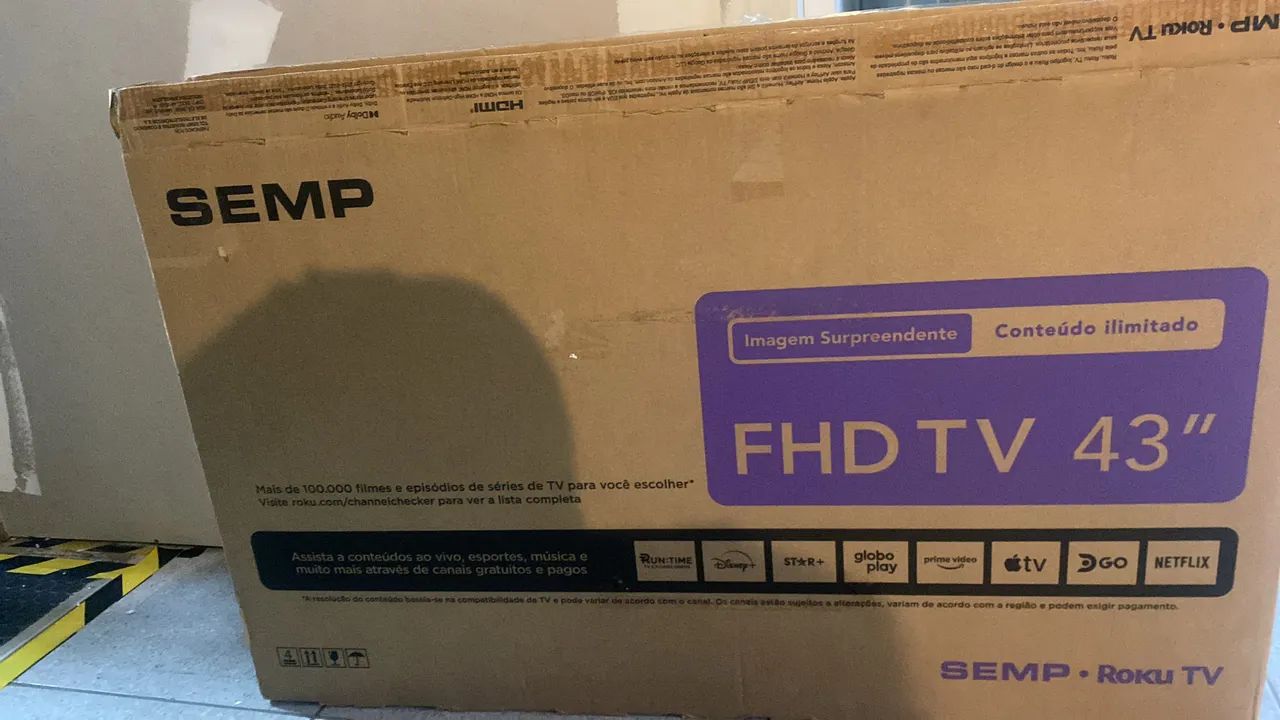 Tv led 43 polegadas Semp TCL   Nova plástico entrega imediata