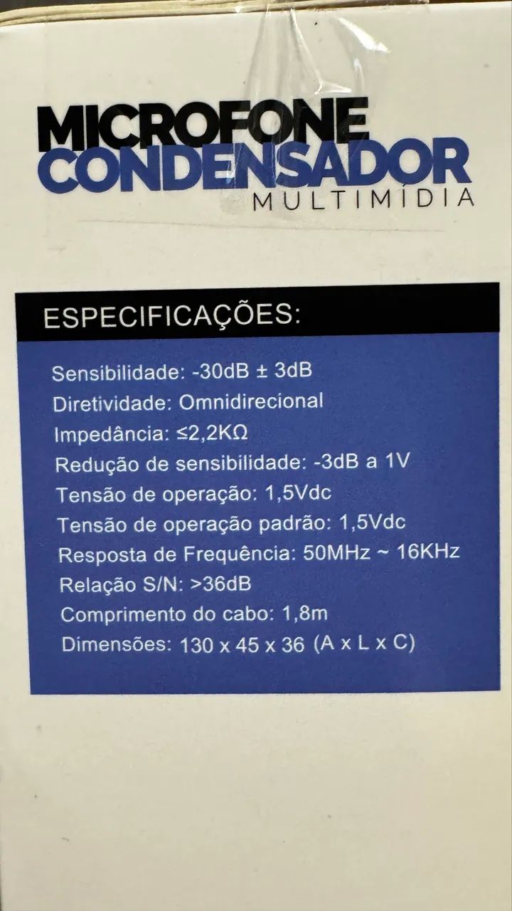 Microfone condensador multimídia caixa  - Foto 2
