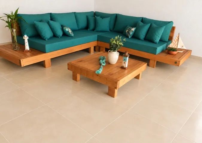 Sofá modular em madeira maciça  - Foto 3