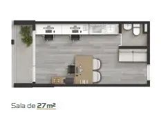 Escritório no QUADRIA VISTA VERDE  27 m  a 43 m2 com banheiro - Foto 3