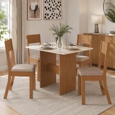 Mesa de Jantar c/ 4 Cadeiras Entrega Grátis 