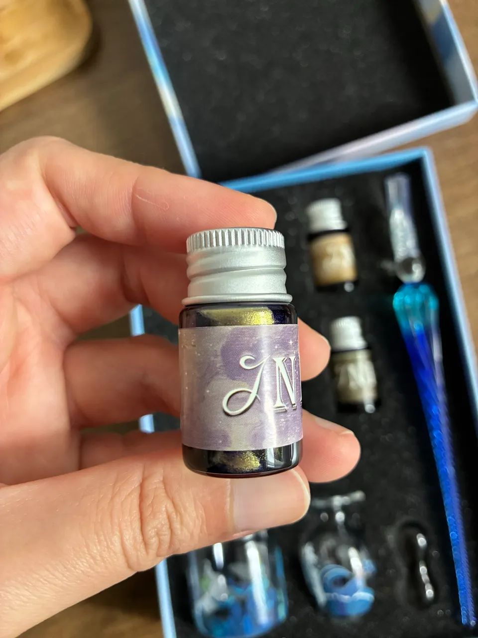 Kit caneta de vidro + tintas e acessórios  - Foto 2