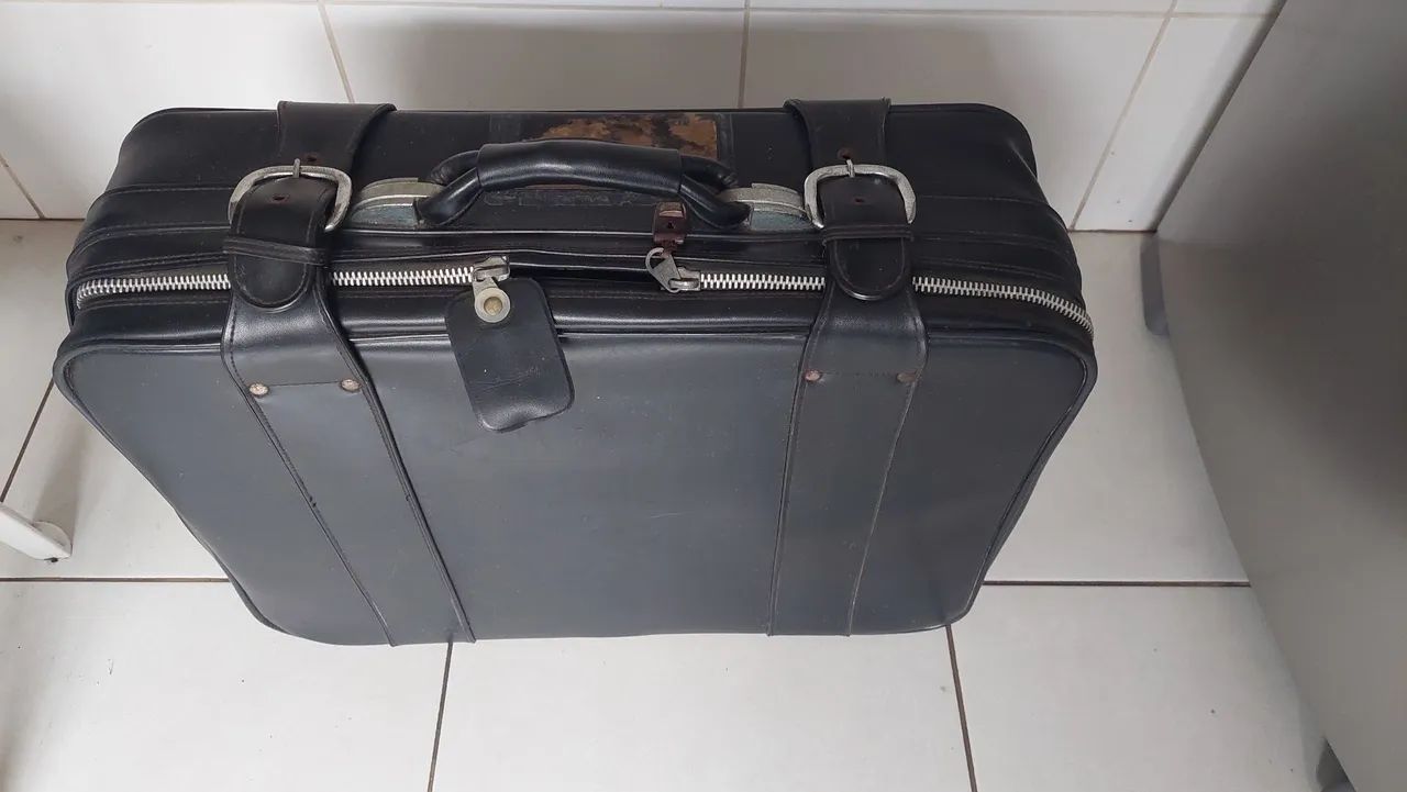 Mala de viagem couro retrô - Oportunidade! - Foto 2