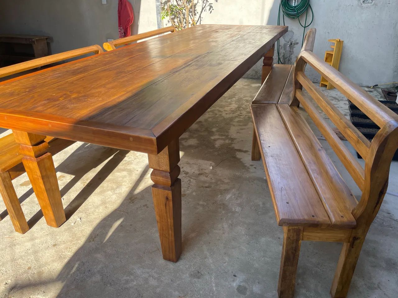 Mesa de madeira Freijó maciça  - Foto 4