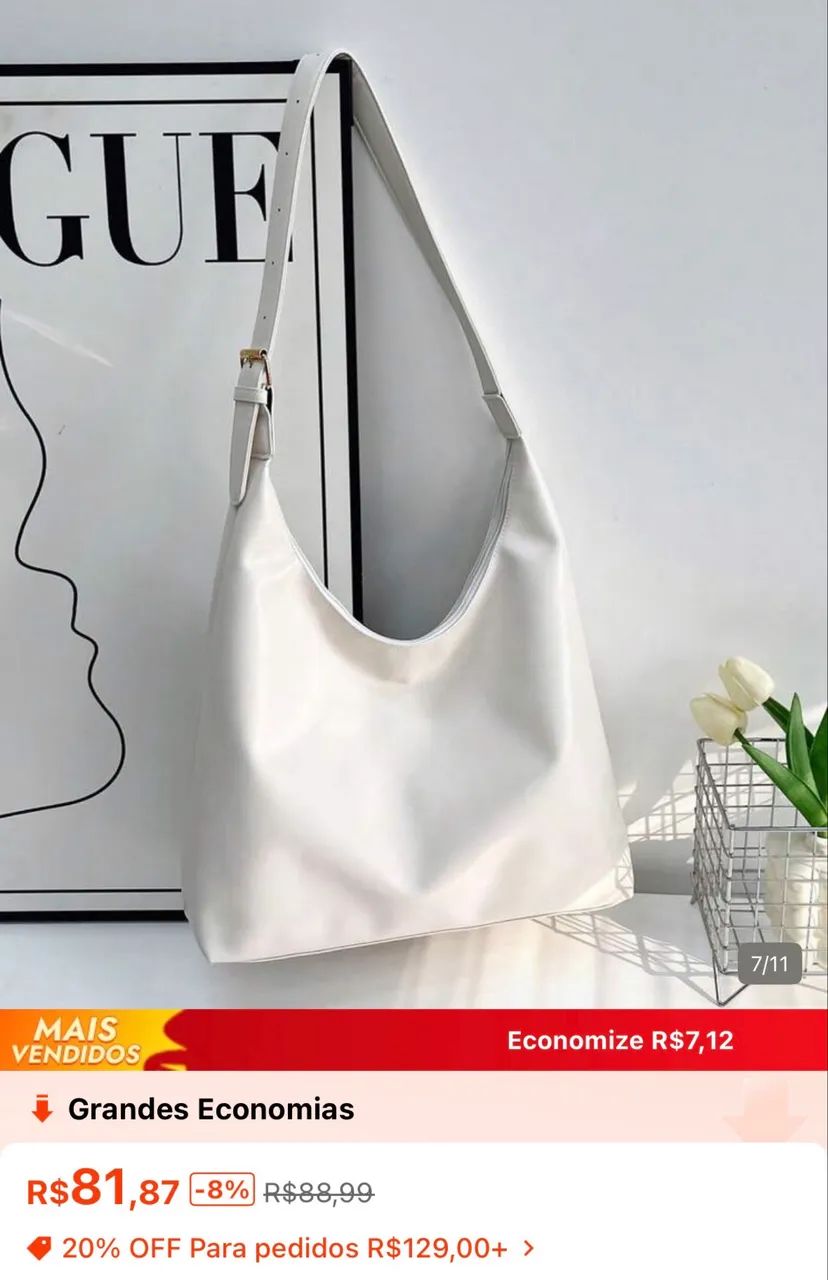 Bolsa branca  - Foto 2