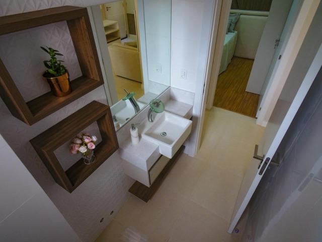 Residencial novo, acabamento moderno, piso porcelanato + 1 suíte. AC-CAM-100-07 - Foto 12