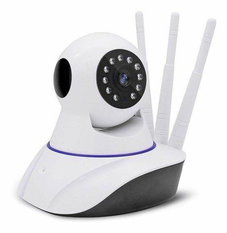 Câmera Ip 3 Antenas Wifi Wireless 3ª Geração Visão Noturna - Foto 3