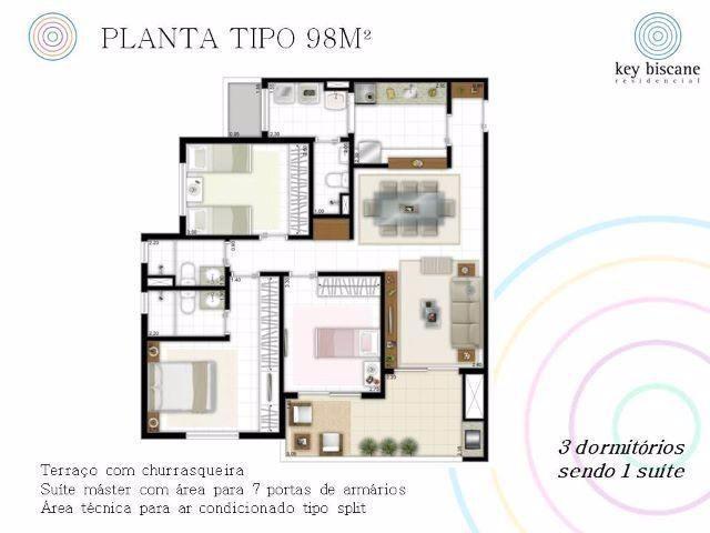 © Condomínio Key Biscayne Ap 2 e Quartos/ Suítes - Morada do Sol - Foto 3