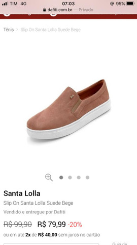slip on santa lolla suede bege