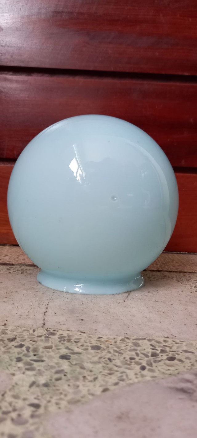 Globo de opalina azul antigo - Foto 2