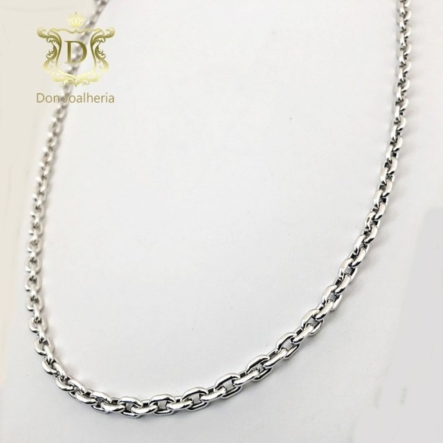 Corrente em ouro branco 18k 750 25 gramas - Foto 3