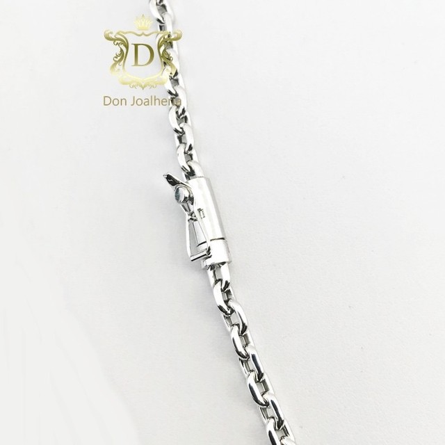 Corrente em ouro branco 18k 750 25 gramas - Foto 2