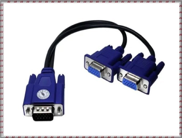 Duplicador de imagem VGA em Y para 2 monitores ou outros projetores de imagem - Foto 2