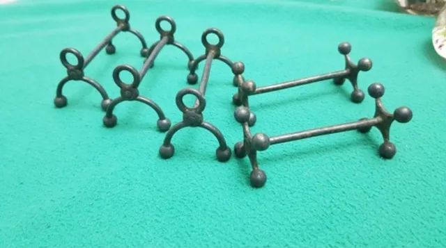 Descanso De Talheres Em Prata(?). 5 Pçs. Antiguidade De Família - Foto 4