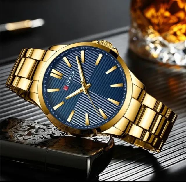 Relógio Masculino Dourado 