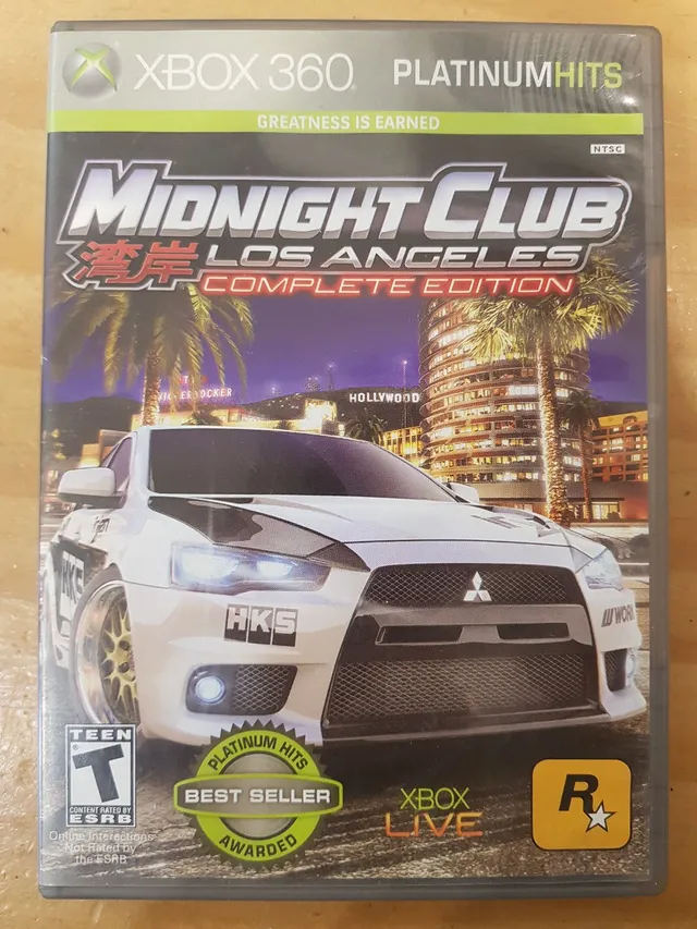 Jogo Midnight Club Los Angeles Xbox 360 Corrida Mídia Fisica