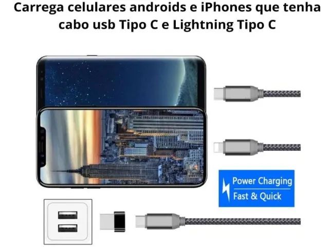 Adaptador Otg Usb Tipo C para Usb Macho iPhone Carregador e Dados  - Foto 4
